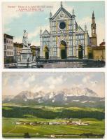 21 db régi külföldi város képeslap vegyes minőségben / 21 pre-1945 European town-view postcards in mixed quality