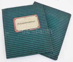 1941 Folyószámlakönyv, 2 db, bejegyzésekkel, hitelesítő bélyegzésekkel és plombával