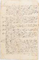 1723. október 3. Éradony (ma Románia, Adoni) Bihari vármegye szolgabírái és esküdt ülnökei által készített tudományvétel nagykárolyi gróf Károlyi Klára (1697-1749) ügyében, amely szerint az éradonyi Rátonyi János kárt tett az úrnő szántóföldjeiben és kaszálóiban. Károlyi Klára a szatmári békét aláíró Károlyi Sándor és Barkóczy Krisztina lánya, illetve Haller Gábor özvegye volt, levelezéseit többször is feldolgozta a történettudomány (Brázay János, Bara Júlia). 7 beírt oldal, latin és magyar nyelvű dokumentum, a végén Mester Miklós vármegyei ülnök aláírásával és gyűrűspecsétjével megerősítve.