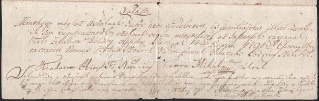 1796, A Diószegen lakó Szodorai István és az Éradonyban lakó Szodorai András kérelme a Közép-Szolnok...