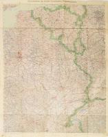 cca 1915-1918 Neue Übersichtskarte des deutsch-französischen Kriegsschauplatzes. Lechners Kriegskarten VII. / A német-francia hadszíntér (nyugati front, I. világháború) térképe, 1 : 750.000, Wien, k. u. k. militär-geogr. Institut - R. Lechner, szélén kisebb sérülésekkel, kissé foltos, 92x70 cm