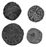 ~1387-1437. "Zsigmond" Ag dénár és parvus tétel (4db) T:VF patina