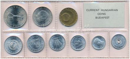 1981. 2f-10Ft (9xklf) érmés forgalmi sor fóliatokban, benne "FAO" 10Ft T:UNC patina Adamo ...