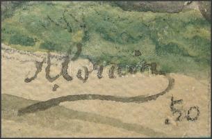 Alorain jelzéssel: Chapelle du College, Eu. Akvarell, papír, 30x22 cm