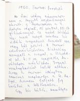 1960 Hajrá Fradi! FTC noteszfüzet Dienes István (1929-1995) régész, muzeológus bejegyzéseivel az 196...