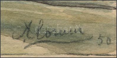 Alorain jelzéssel: Assisi Szent Ferenc-bazilika és kolostor. Akvarell, papír, 23x31,5 cm