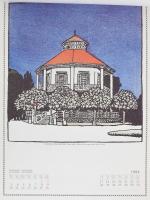 1984 Jugendstil nach Entwürfen von Postkarten, falinaptár szecessziós képeslap-illusztrációkkal, 45x...