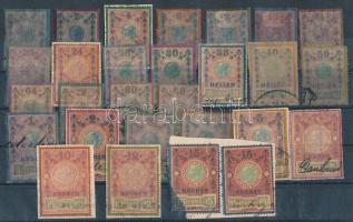1898 Osztrák illetékbélyeg sor berakólapon / Austrian document stamps set