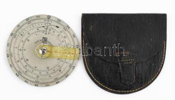 Rotor logartárcsa. Telefongyár Rt., cca 1933-1938, eredeti bőr tokjában, jelzett.
