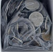 Vegyes, magyar és külföldi érmetétel 1950-ig, mintegy ~1kg súlyban T:vegyes Mixed, Hungarian and foreign coin lot, coins until 1950 (~1kg) C:mixed