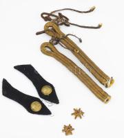 Horthy tiszti ruházat teljes gombjai 14,7,9 db, paroli, vállrojt stb,