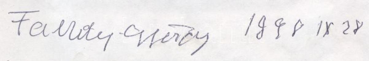 Faludy György (1910-2006) Kossuth-díjas költő, műfordító, író autográf aláírása papírlapon