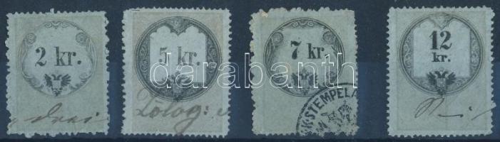 1863 ápr Illetékbélyeg sor 4 értéke