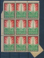 Hazádnak rendületlenül 9 db levélzáró tömbben, egyiken ráragadt bélyeggel