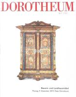 Dorotheum árverési katalógus, parasztház- és tájház bútorok és berendezési tárgyak témában, 2019