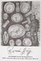 1975 Román György festőművész kiállítása, Hatvany Lajos Múzeum, hatvan, plakát, ofszet, papír, Zrínyi Nyomda, hajtva, 69x48,5 cm.