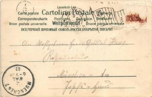 1902 Gruss vom bayerischen Rompilgerzug aus Anlass des 25 jährigen Regierungsjubiläums Sr. Heiligkei...