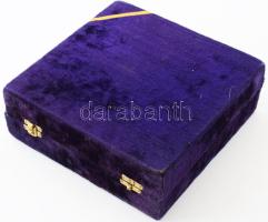 Angol EPNS italos pohár készlet, tálcával,eredeti bársonyborítású díszdobozban, poharak m: 9,5 cm, t...