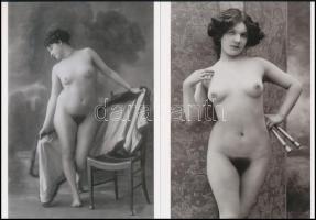 cca 1927 Demeter Károly (1892-1983) budapesti fényképész és fotóművész aktfotó gyűjteményéből 2 db modern nagyítás, jelzés nélkül, 21x15 cm