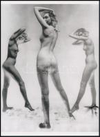cca 1951 Blumenfeld Erwin felvétele (Szolarizált aktmodellek), 1 db modern nagyítás, jelzés nélkül, 21x15 cm
