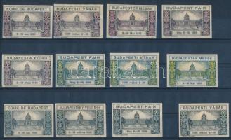 1936 BNV 12 db klf nyelvű levélzáró bélyeg