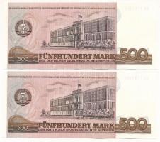 NDK 1985. 500M (2x) kiadatlan, sorszámkövetők "AB 7781138 - AB 7781139" T:AU
GDR 1985. 50...