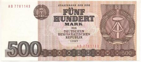 NDK 1985. 500M kiadatlan "AB 7781143" T:AU GDR 1985. 500 Mark unissued "AB 7781143" C:AU Krause P#33