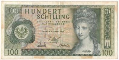 Ausztria 1969. 100Sch, I. kiadás, "L 535119 M" T:F Austria 1969. 100 Schilling, 1st issue, "L 535119M" C:F Krause 145.