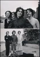 cca 1968 Beatles együttes, 2 db modern nagyítás, jelzés nélkül, Fekete György budapesti fényképész hagyatékából, 15x21 cm