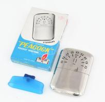 Peacock Deluxe zsebmelegítő (vadászathoz, túrázáshoz, kültéri sporthoz, stb.), eredeti dobozában, tartozékaival, újszerű állapotban