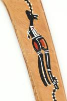 Ausztrál bumeráng, fa, jelzéssel, hibátlan, h: 42 cm