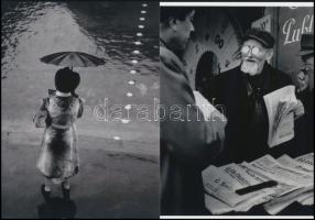 cca 1940 előtt, Brassai (eredetileg Halász Gyula) (1899-1984) magyar - francia fotóművész felvételei (Párizsi életképek), a néhai FOTÓ újság (1954-1989) archívumából 2 db modern nagyítás, jelzés nélkül, 21x15 cm
