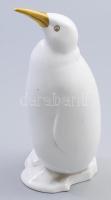Hollóházi pingvin, jelzett, m: 21 cm