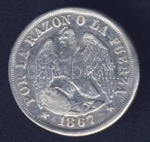 Chile 1867. 20c Ag T:3