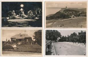 14 db RÉGI magyarországi város képeslap vegyes minőségben / 14 pre-1945 Hungarian town-view postcards in mixed quality
