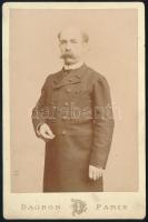 1906 Párizs, Dagron fényképész műtermében készült, keményhátú, vintage fotó, feliratozva, datálva, 16x10,6 cm