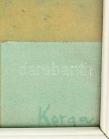 Korga György (1935-2002): Ikebana. Olaj, farost. Jelezve jobbra lent. Hátoldalán Képcsarnok Vállalat...