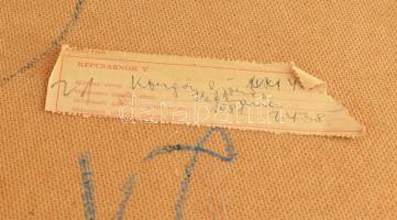 Korga György (1935-2002): Ikebana. Olaj, farost. Jelezve jobbra lent. Hátoldalán Képcsarnok Vállalat...