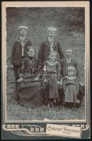 cca 1920 Fiedler Ferencz aradi (?) fényképész felvétele, pecséttel jelzett, keményhátú, vintage fotó, 16,5x10,5 cm