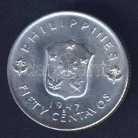 Fülöp-szigetek/amerikai adminisztráció/társállam 1947. 50c Ag "Gen. Mac Arthur" T:1