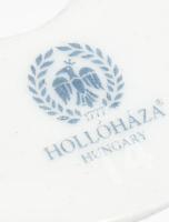Hollóházi porcelán nyaklánc medál, jelzett, kézzel festett, hibátlan d: 53mm Eredeti dobozában