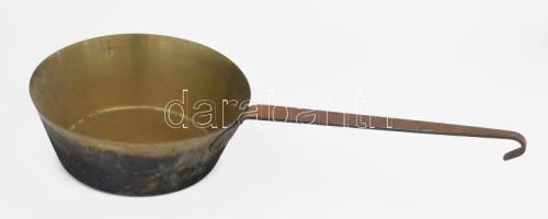 Antik réz sütőedény, h: 60 cm