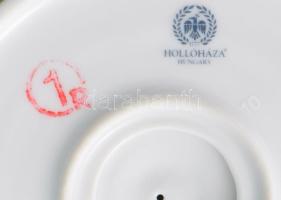 Hollóházi Jurcsák László által tervezett hamuzó, matricás, jelzett, d: 12,5 cm