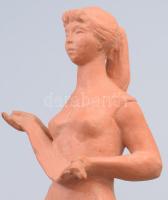 Kőfalvi Gyula (1920-1986): Pálmaágat tartó nő. Jelzett, horzsolással, m: 28 cm