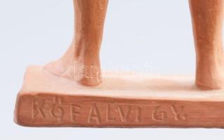 Kőfalvi Gyula (1920-1986): Pálmaágat tartó nő. Jelzett, horzsolással, m: 28 cm