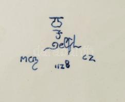 1980 Delft főnixmadár mintás kínáló, jelzett, 23x30 cm