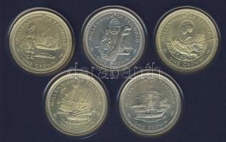 Man-sziget 1979. 1C Ag 5klf db "1000 éves Tynwald" szettben, díszdobozban T:BU Tanúsítvánnyal!