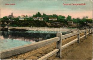 Dunaújváros, Dunapentele, Sztálinváros; Duna részlet. Kanitz József kiadása + "PAKS-SZÉKES-FEJÉRVÁR 241. SZ." vasúti mozgóposta (EK)