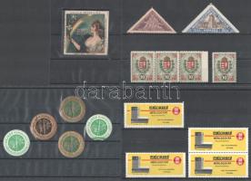 16 db levélzáró, közte több hódmezővásárhelyi, Kovald Péter, 4 db stecklapon