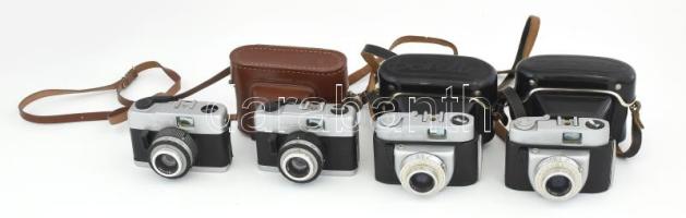 4 db Beirette fényképezőgép, vegyes állapotban, kisebb javítást igényelhetnek